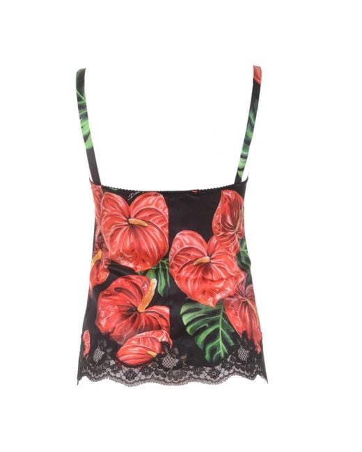 Dolce & Gabbana Red Sleeveless Tops