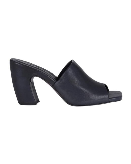 Cortana Blue Heeled Mules