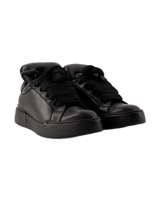 Sneaker Portofino Dolce E Gabbana di Dolce & Gabbana in Black da Uomo