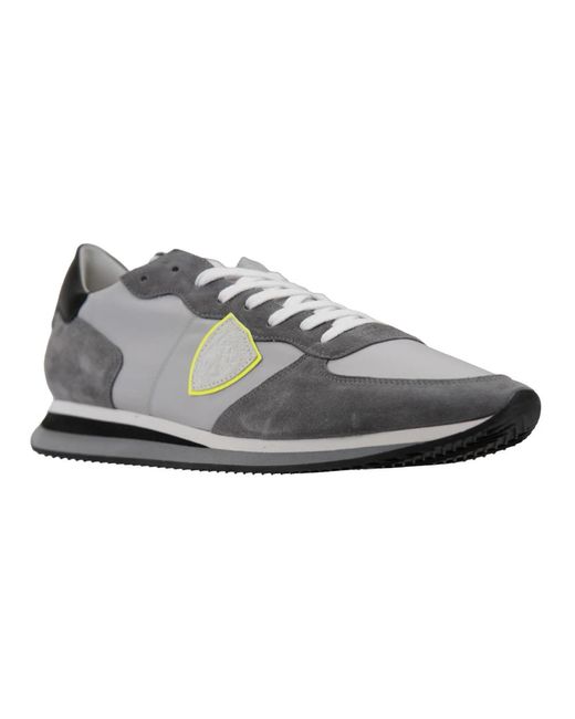 Philippe Model Sneakers Van Suède En Leer Met Veters in het Gray voor heren