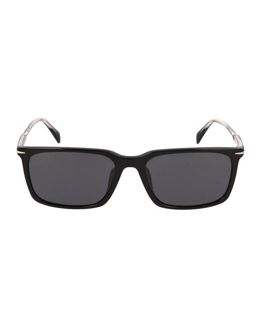 David Beckham Moderne Rechteckige Sonnenbrille Db 1163/F/S in Black für Herren