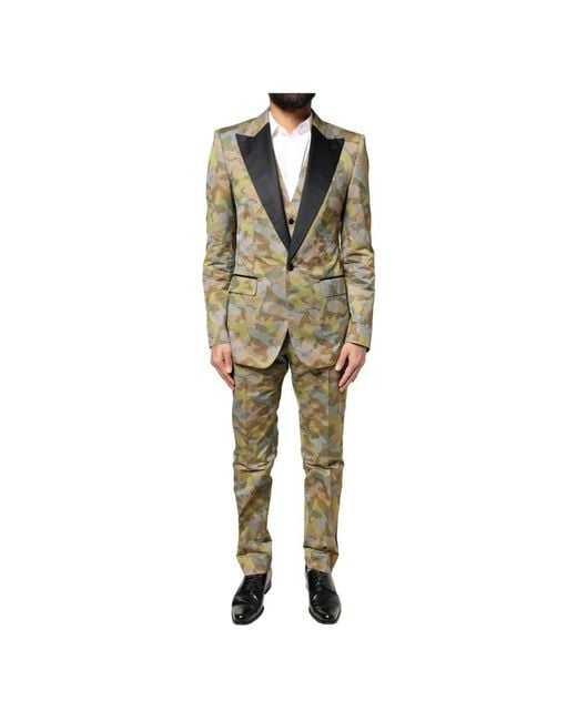 Dolce & Gabbana Kostuums ,Veelkleurig ,Sicilia 3-Delig Pak in het Green voor heren