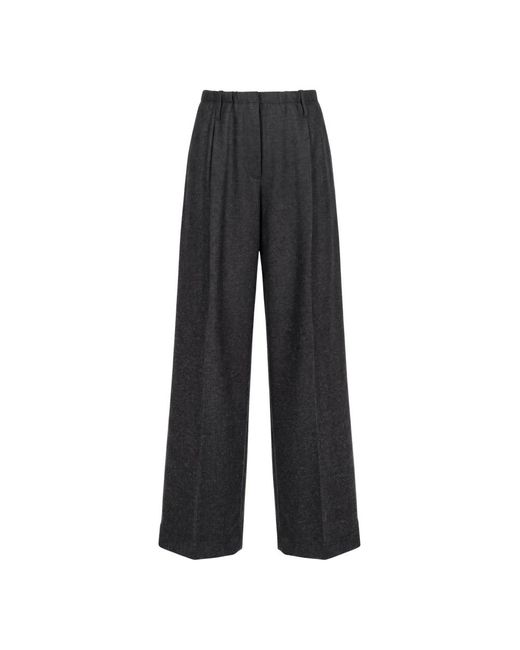 Liviana Conti Gray Wide Trousers