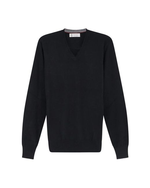 Brunello Cucinelli Blue Cashmere Knitwear for men