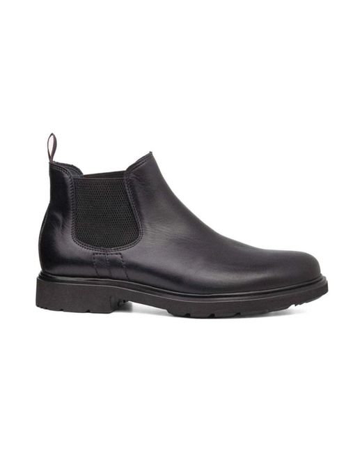 Callaghan Leder Slip-On Stiefel Mit Elastik in Black für Herren