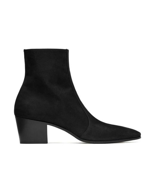 Saint Laurent Black Heeled Boots for men