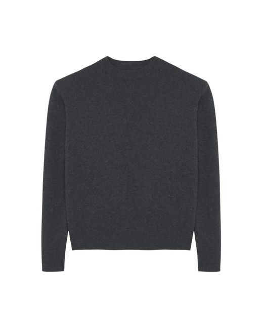 Frankie Shop Blue Round-Neck Knitwear