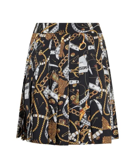Moschino Semi-Flared Rok in het Black