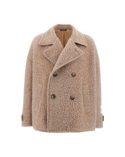 Dolce & Gabbana Natural Double-Breasted Coats for men