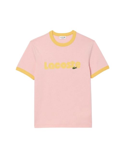 Lacoste Casual tee shirt th7531 in Pink für Herren