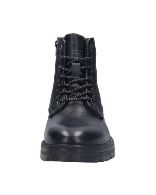Bugatti Blue Lace-Up Boots for men