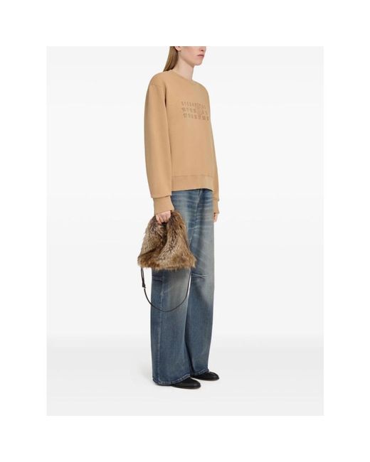 MM6 by Maison Margiela Natural Sweatshirts