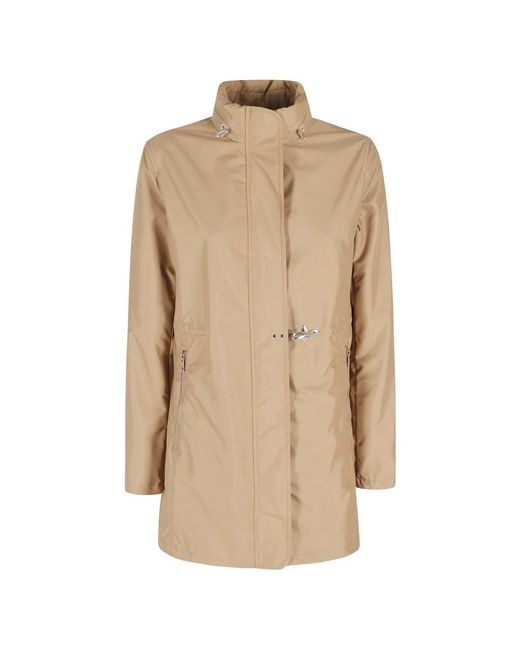 Fay Natural Single-Breasted Coats