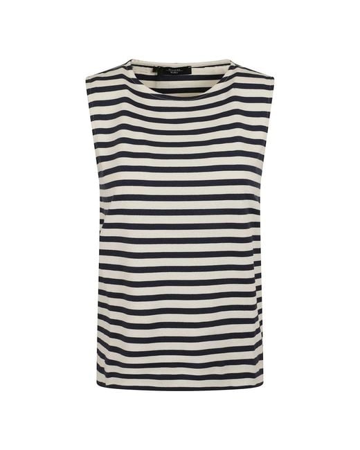 Weekend by Maxmara Black Sleeveless Tops