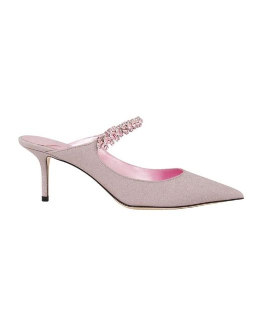 Jimmy Choo Pink Heeled Mules
