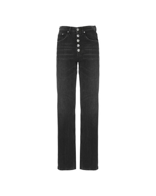 Dondup Black Straight Fit Jeans