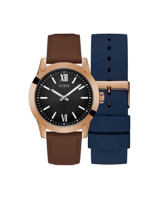Guess Crescent Watch in het Blue voor heren