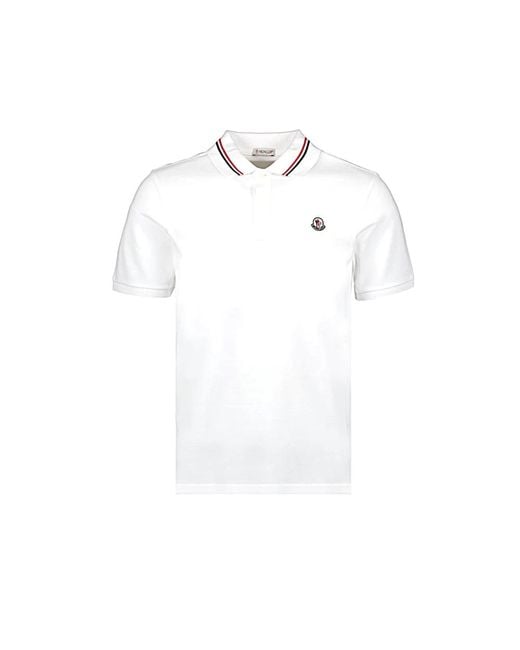 Moncler Tops ,Wit ,Stijlvolle Polo Shirt Voor Mannen in het White voor heren