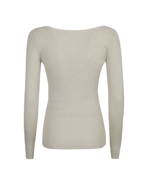 P.A.R.O.S.H. Gray V-Neck Knitwear