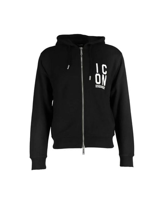 DSquared² Black Zip-Throughs for men