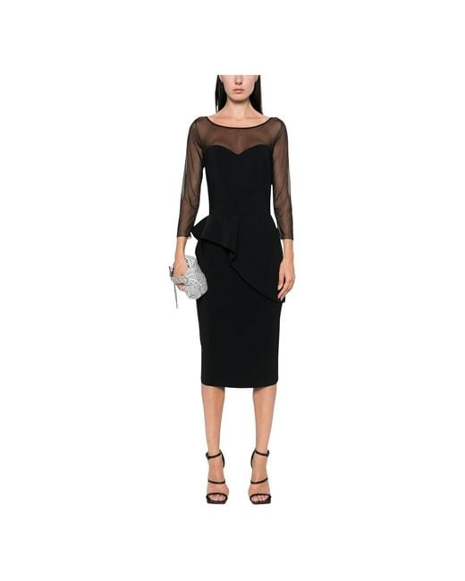 Chiara Boni Black Midi Dresses