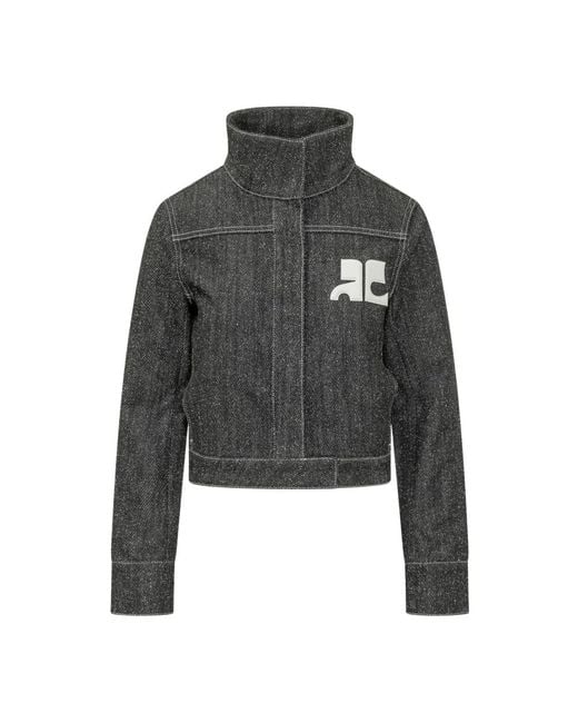 Courreges Denim Tweed Jas in het Gray