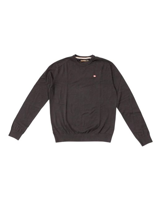 Napapijri Gray Round-Neck Knitwear for men