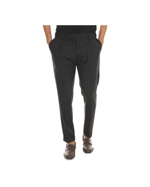 Berwich Black Suit Trousers for men