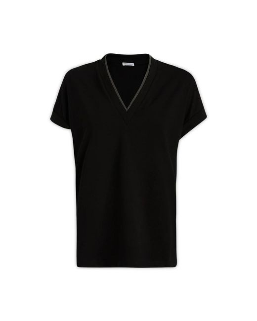 T-shirts Brunello Cucinelli de color Black