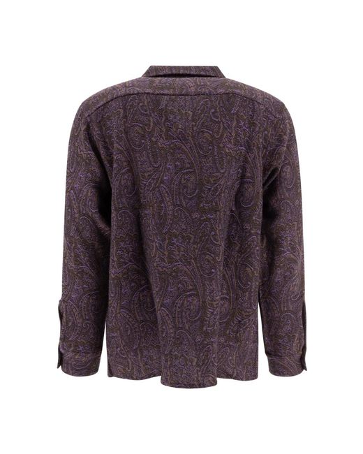 Needles Casual Shirts in het Purple voor heren