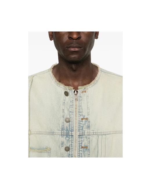 Isabel Benenato Green Denim Jackets for men