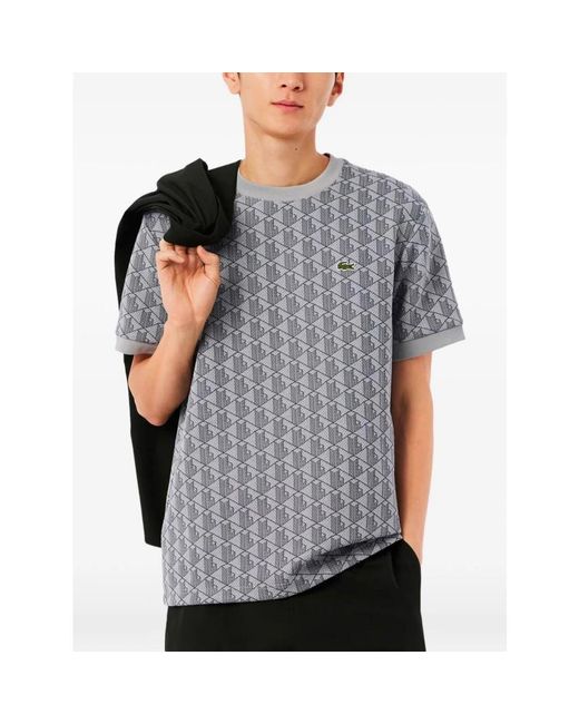 Lacoste Gray Round-Neck Knitwear for men