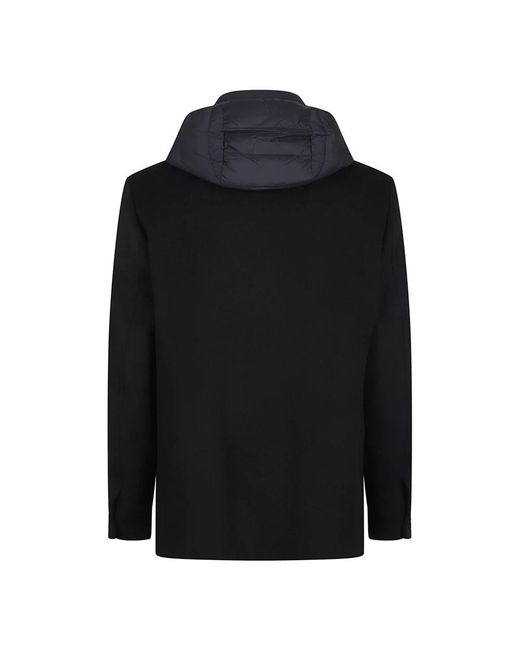 Moorer Black Single-Breasted Coats for men