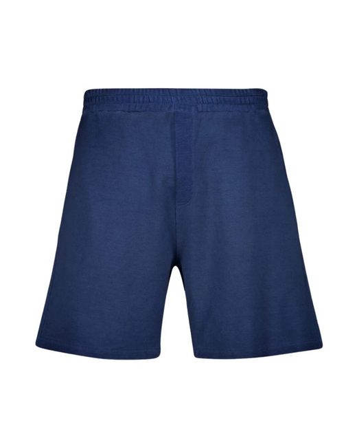 120% Lino Blue Casual Shorts for men