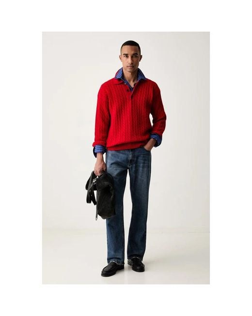 Round-Neck Knitwear MSGM de hombre de color Red