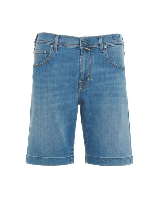 Jacob Cohen Blue Denim Shorts for men
