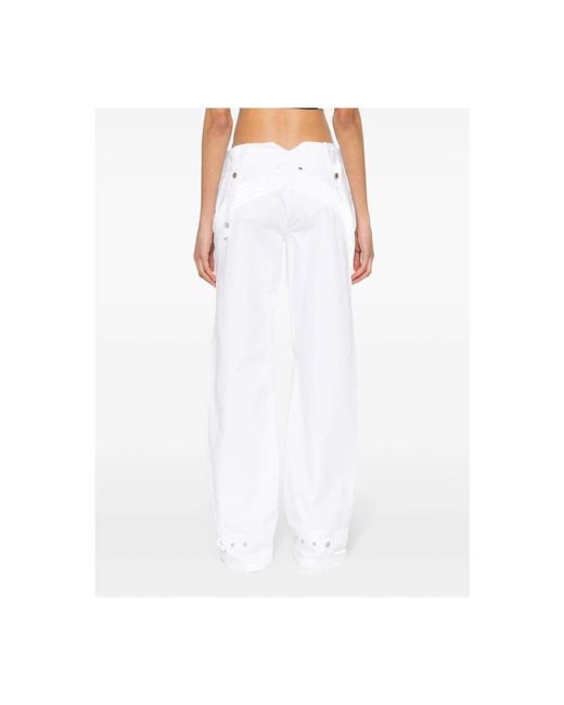 Blumarine White Wide trousers