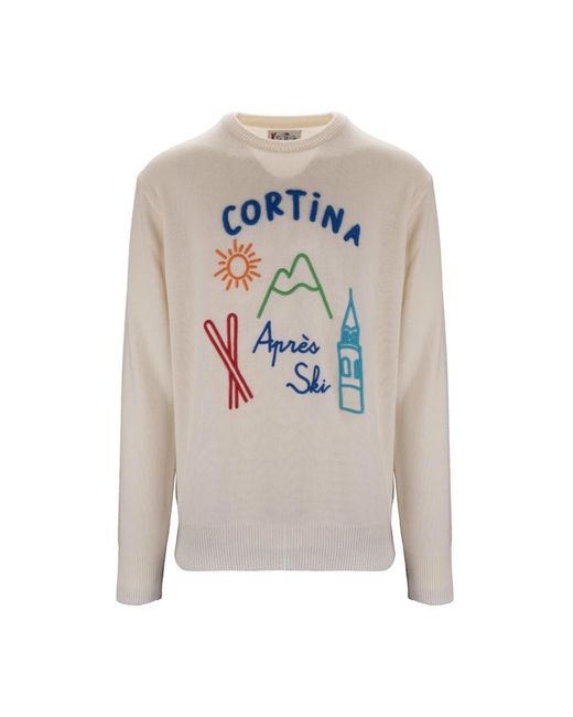 Mc2 Saint Barth Gray Round-Neck Knitwear for men