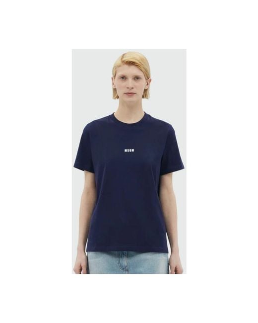 MSGM Blue T-Shirts