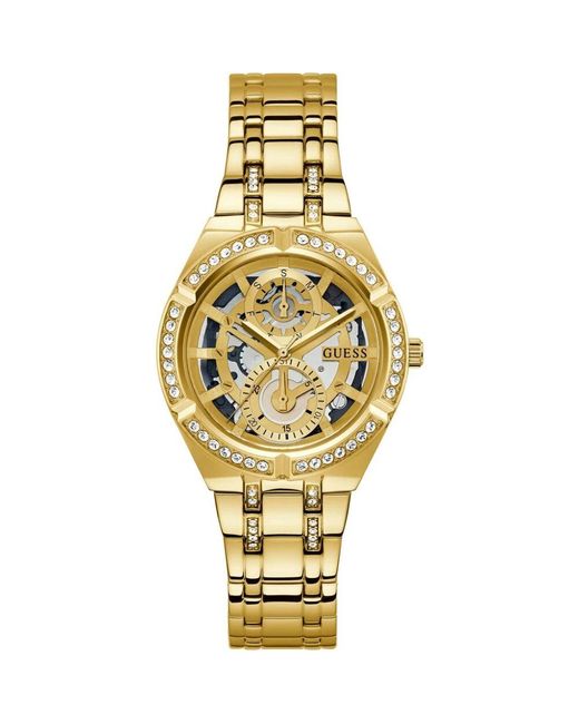 Guess Metallic Allara multifunktions-skelett-uhr