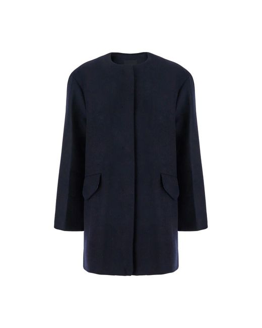 Theory Blue Cape wollmantel
