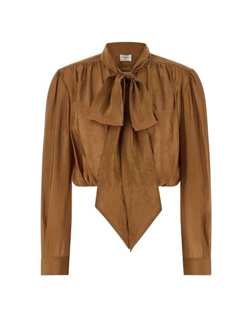 Saint Laurent Brown Blouses