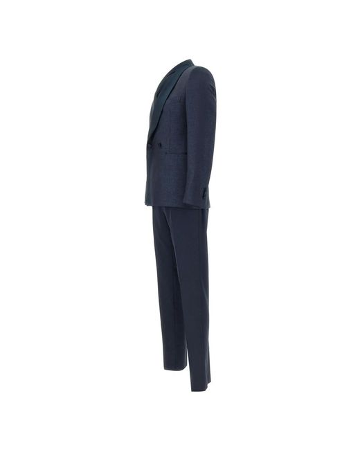 Tagliatore Blue Double Breasted Suits for men