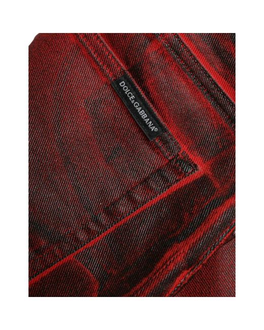 Jeans > skinny jeans Dolce & Gabbana en coloris Red
