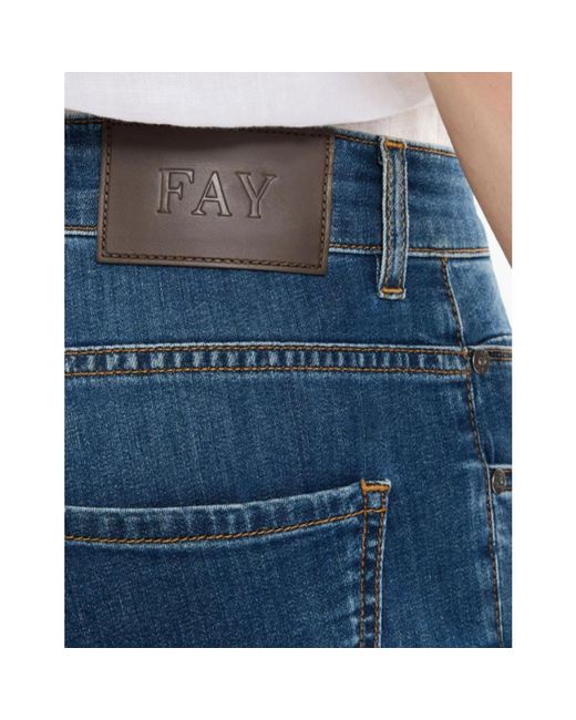 Fay Blue Slim Fit Jeans for men