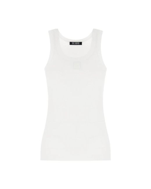 Sleeveless Tops Raf Simons de color White