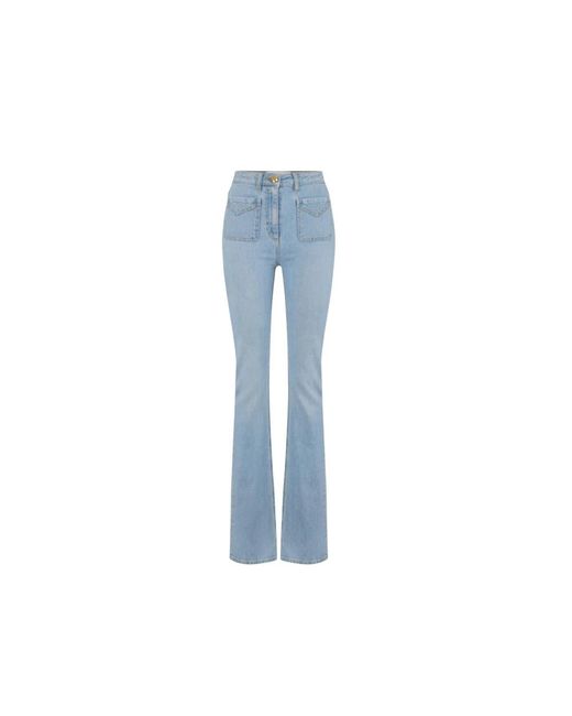 Elisabetta Franchi Blue Boot-Cut Jeans