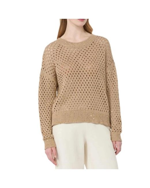 Max Mara Natural Round-Neck Knitwear