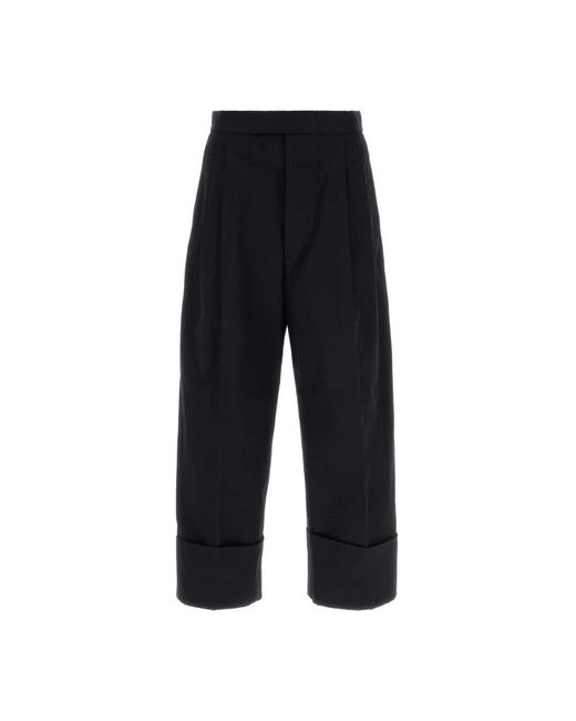 Thom Browne Black Cropped Trousers for men