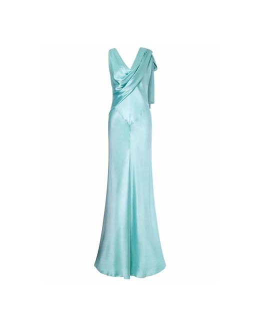 Alberta Ferretti Blue Maxi-Kleid